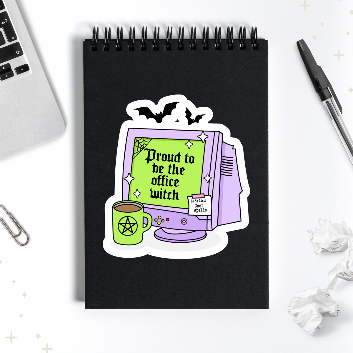 Office Witch Sticker