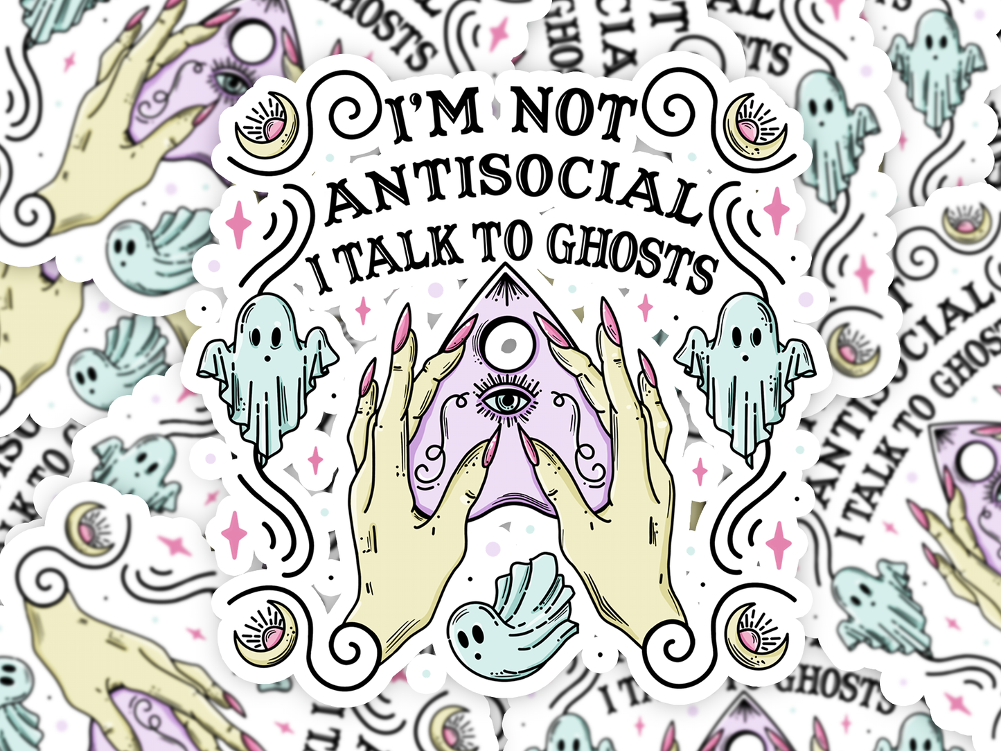 Antisocial Talk To Ghost Sticker