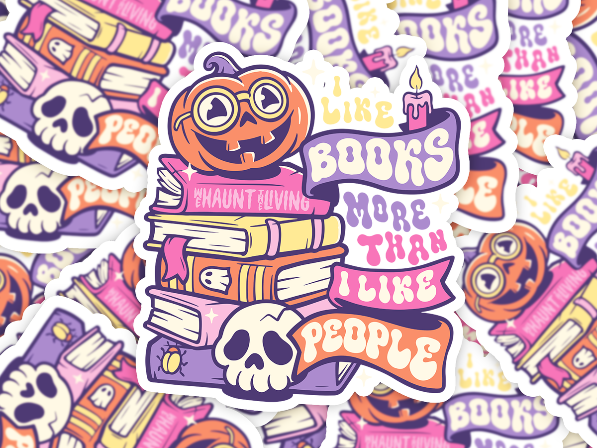 Books more than people Sticker