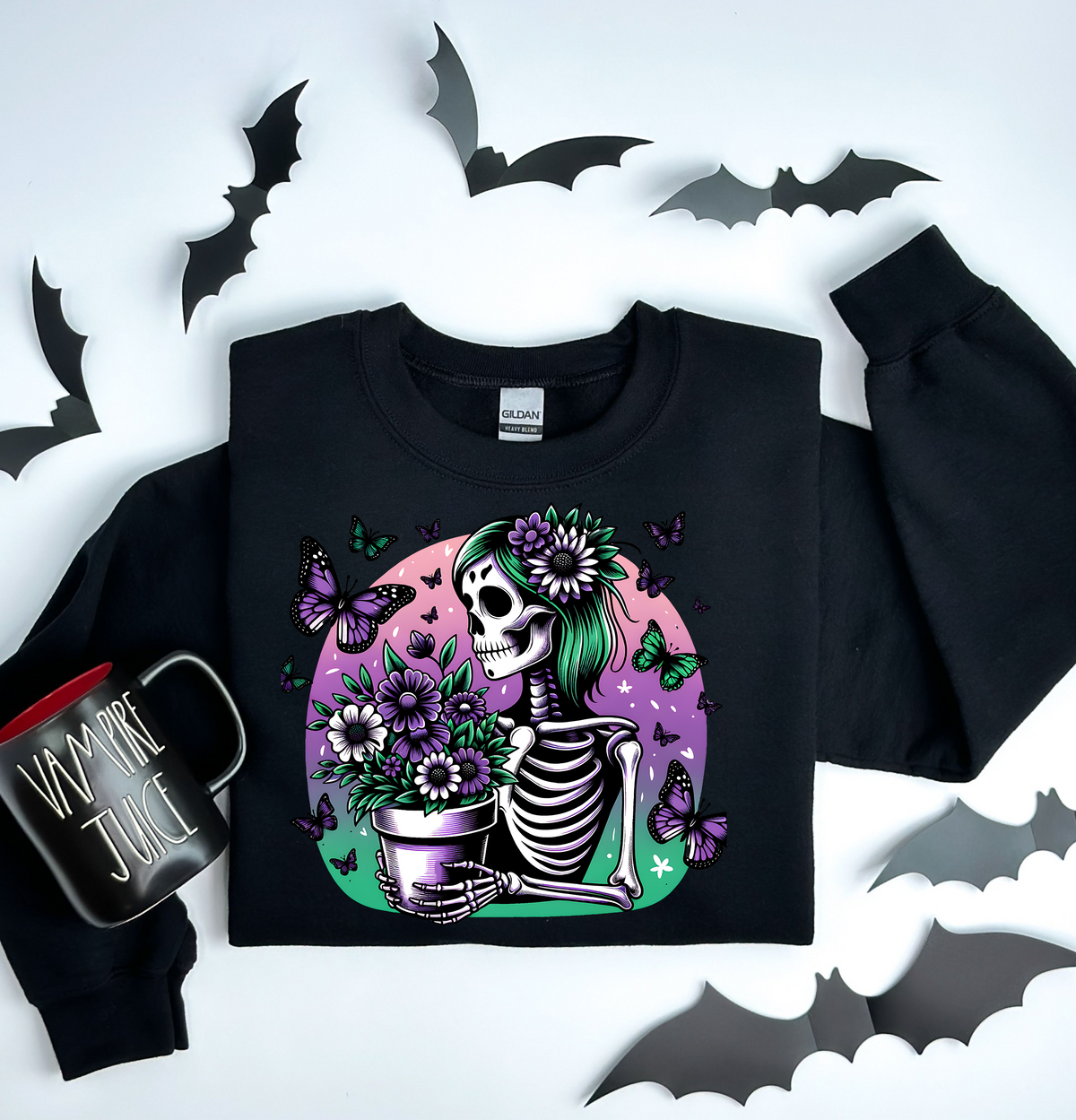 Garden Skeleton Girl Sweatshirt
