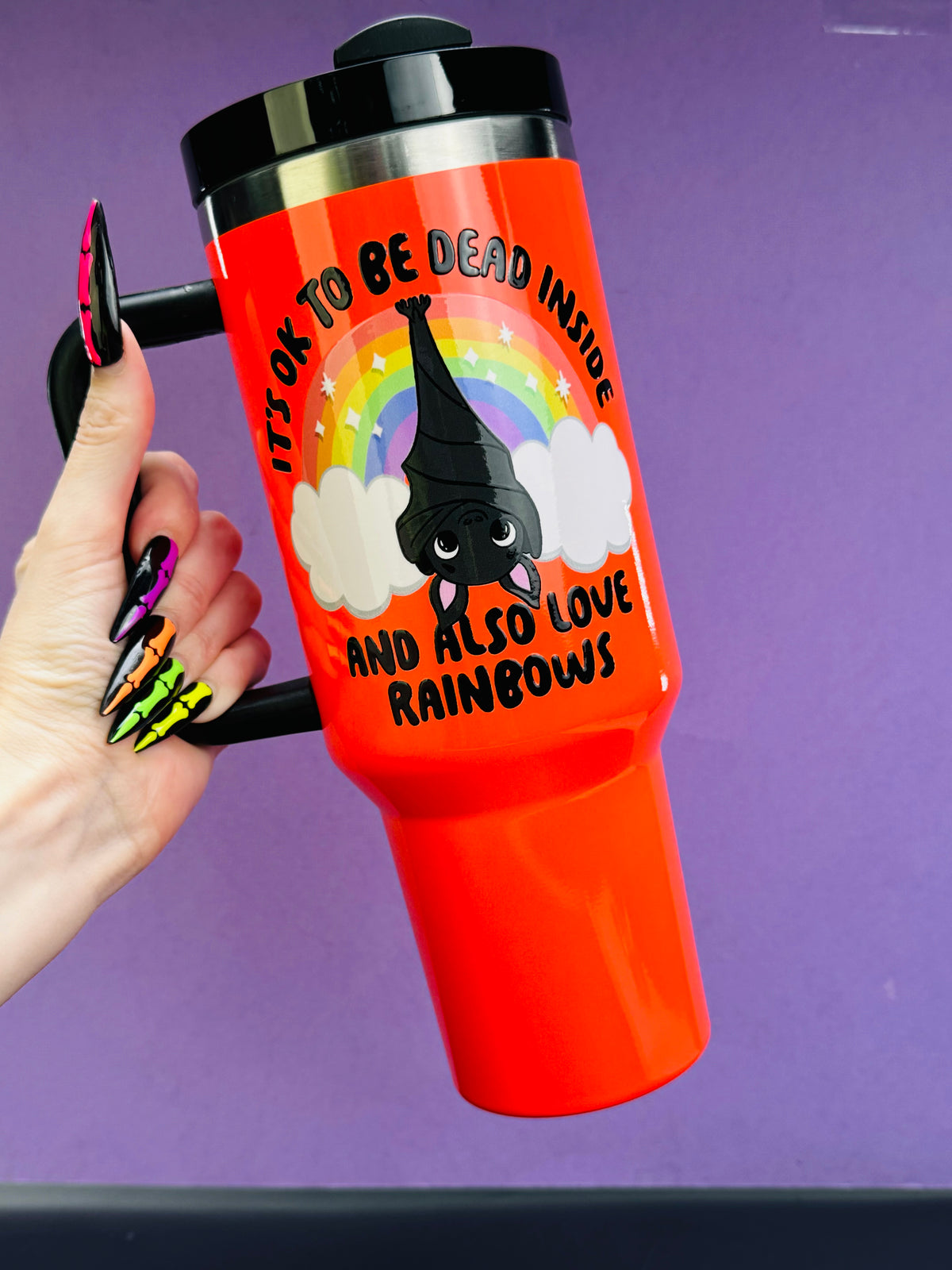 Dead Inside But Rainbows 40 oz Tumbler