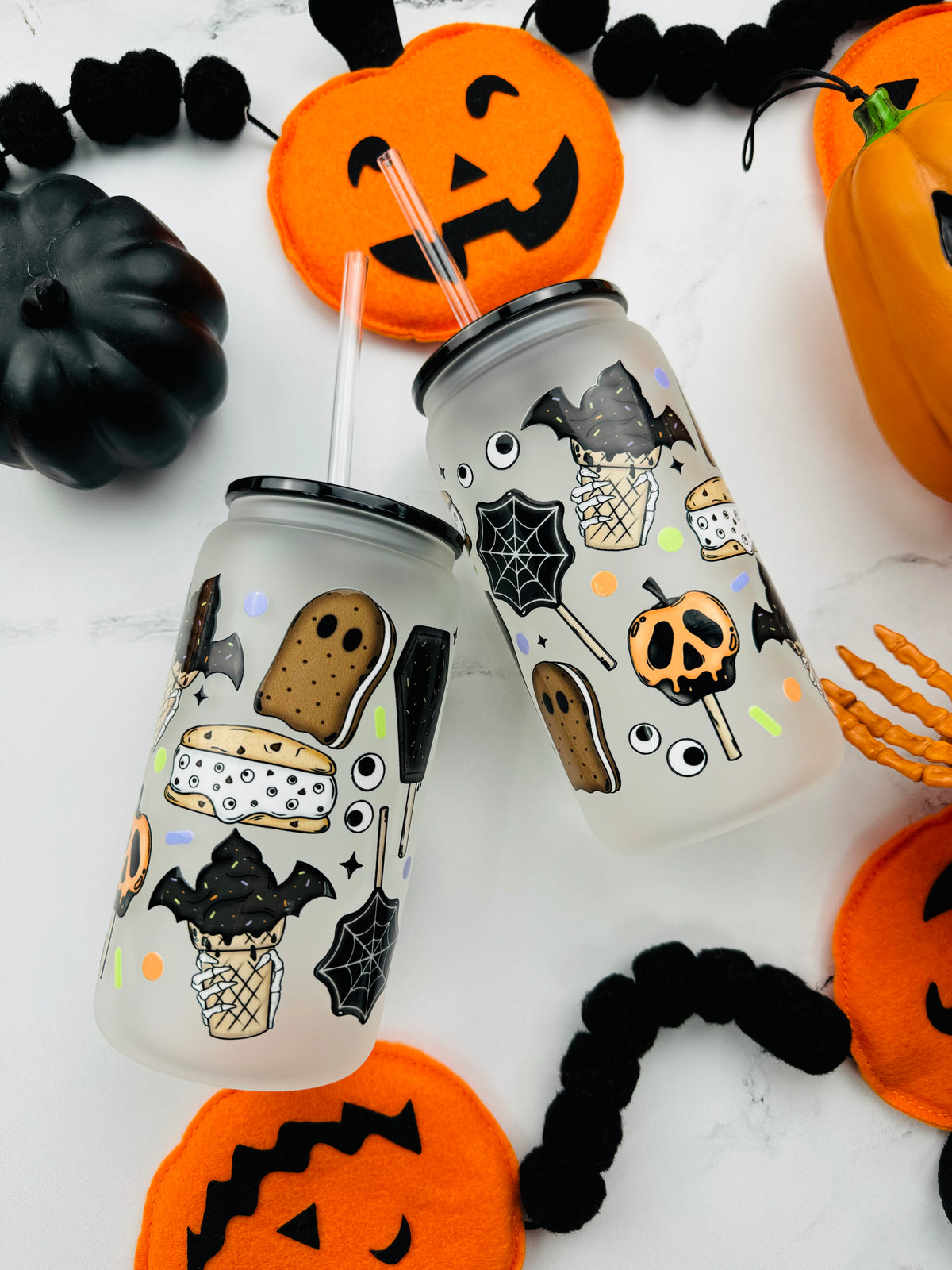 Halloween Ice Creams Glass Cup