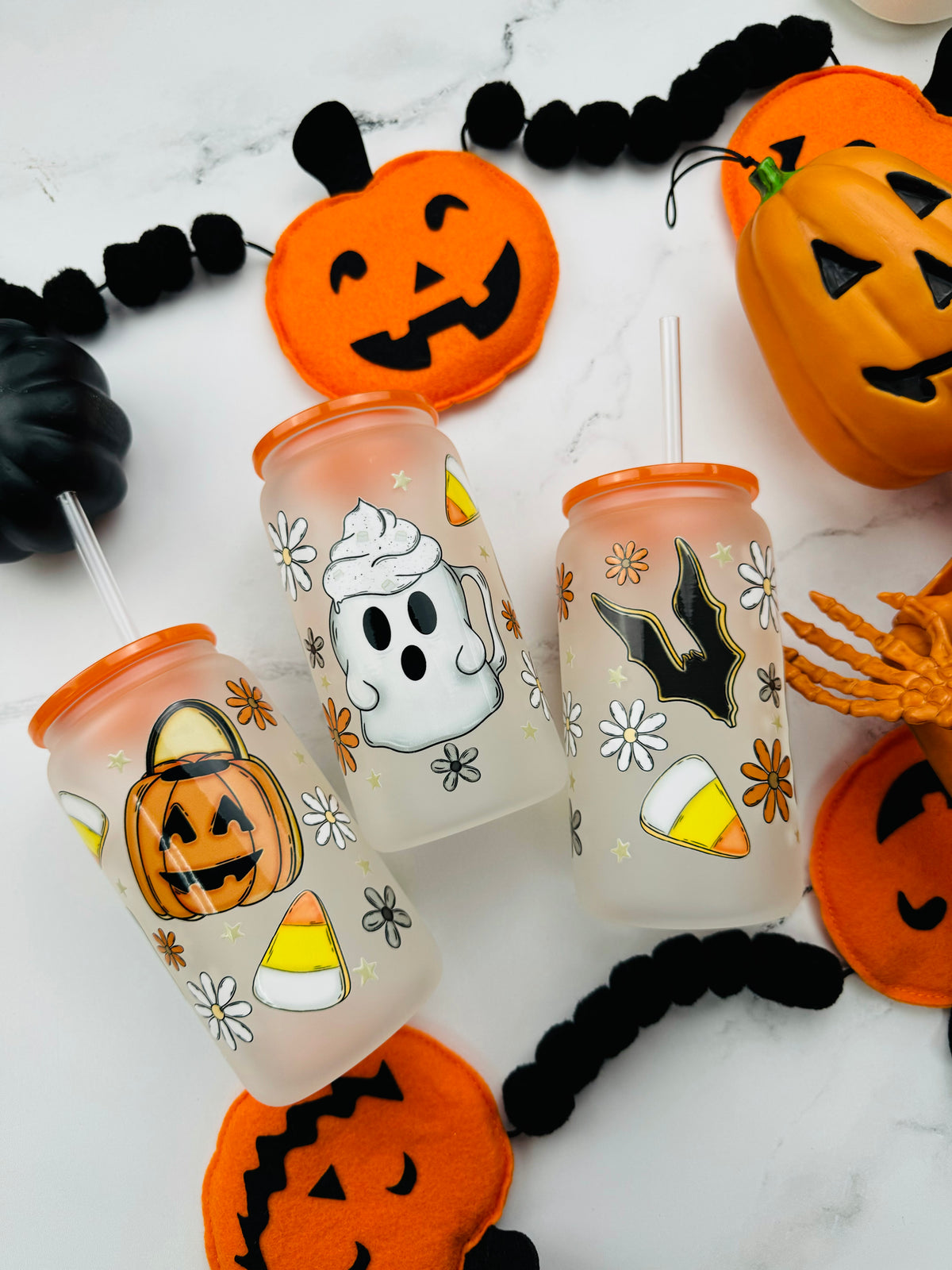 Spooky Cafe Glass Cup