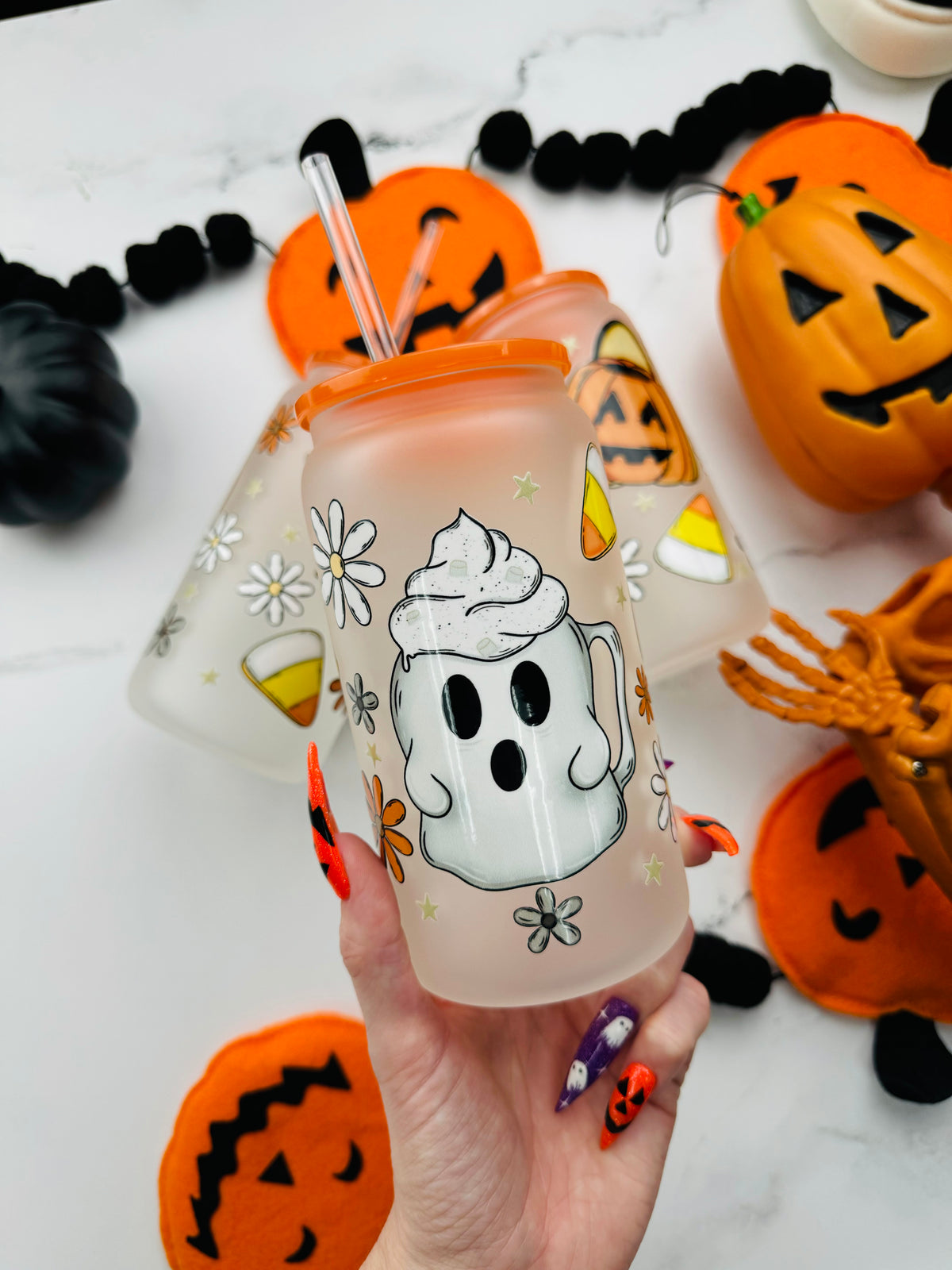 Spooky Cafe Glass Cup