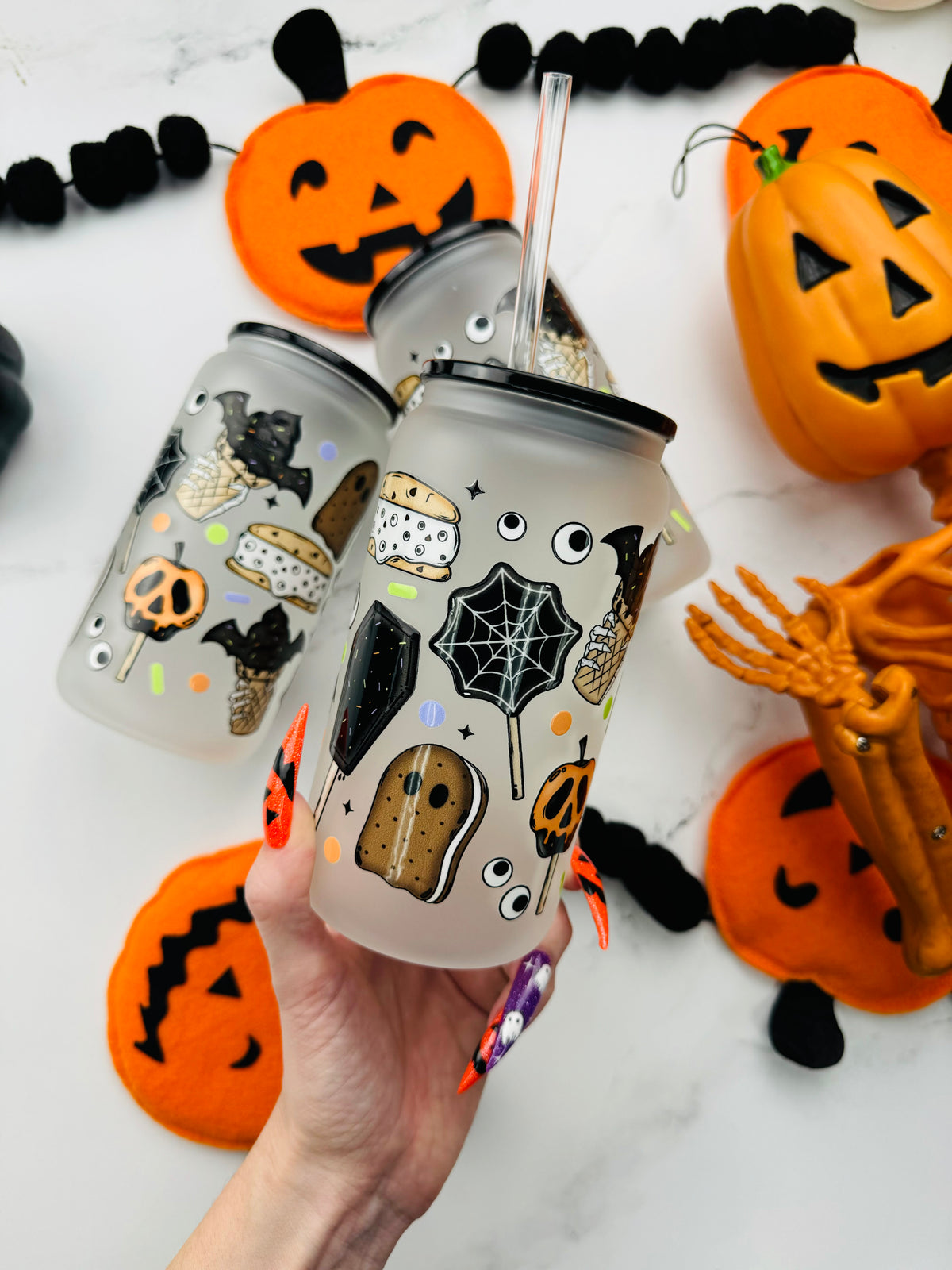 Halloween Ice Creams Glass Cup