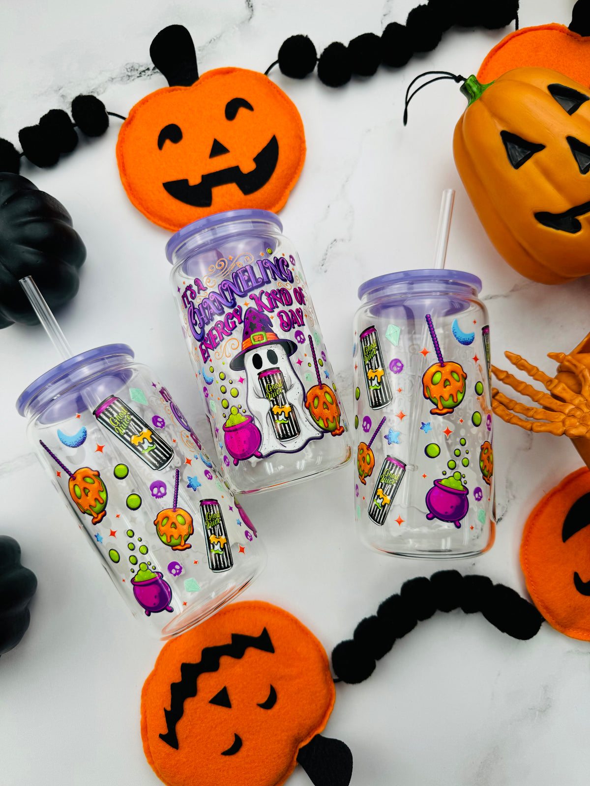 Ghost Energy Glass Cup