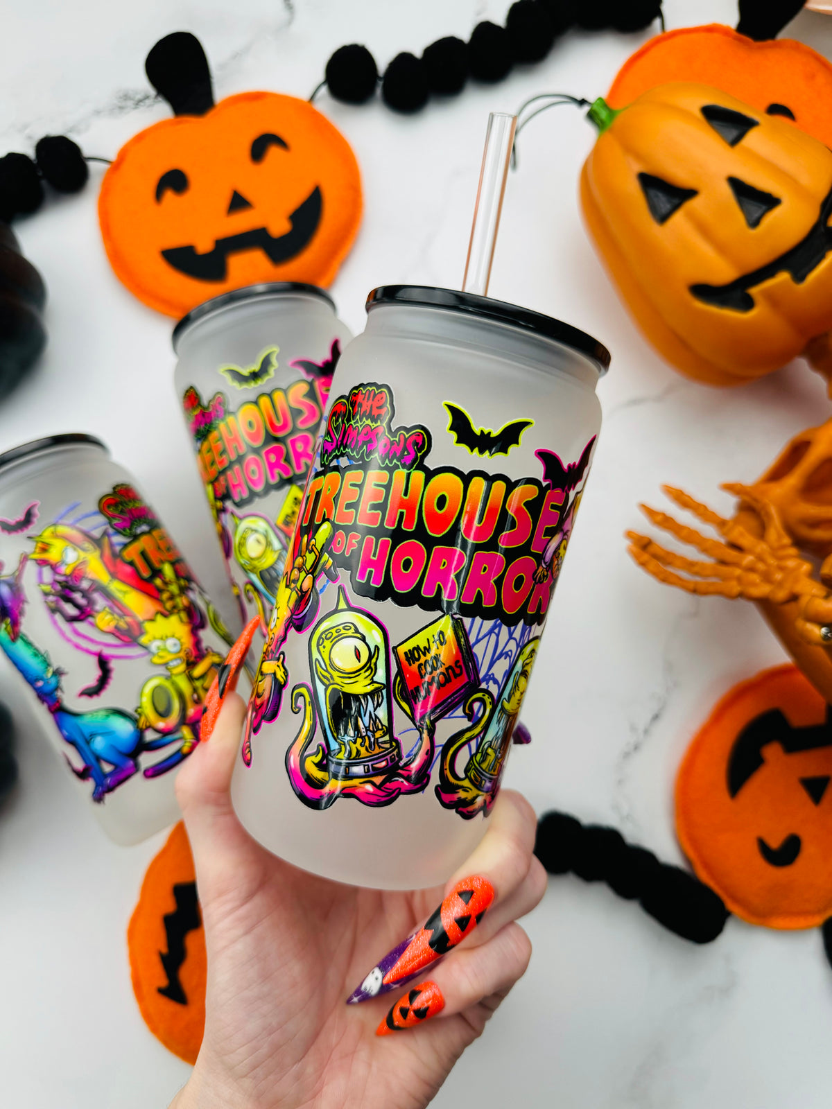 Treehouse Terror Glass Cup
