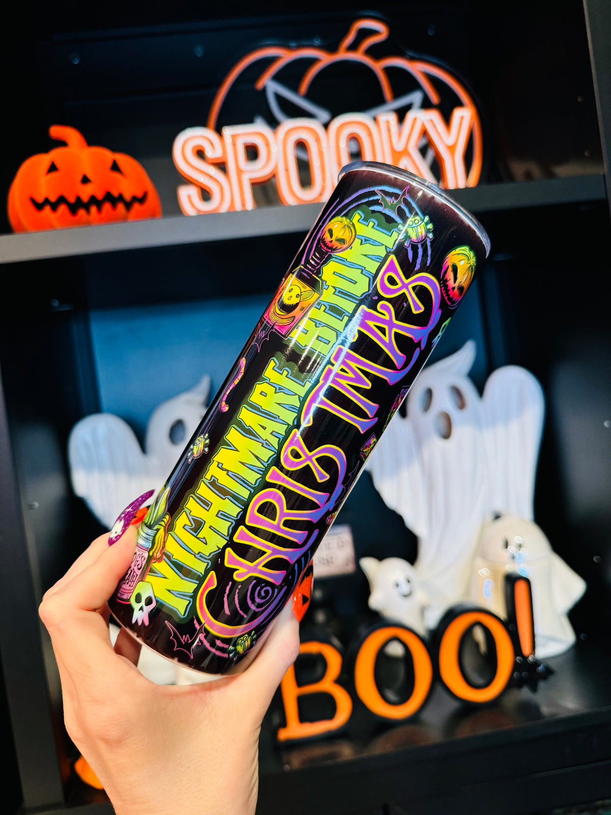 Halloween Nightmare Skinny Tumbler