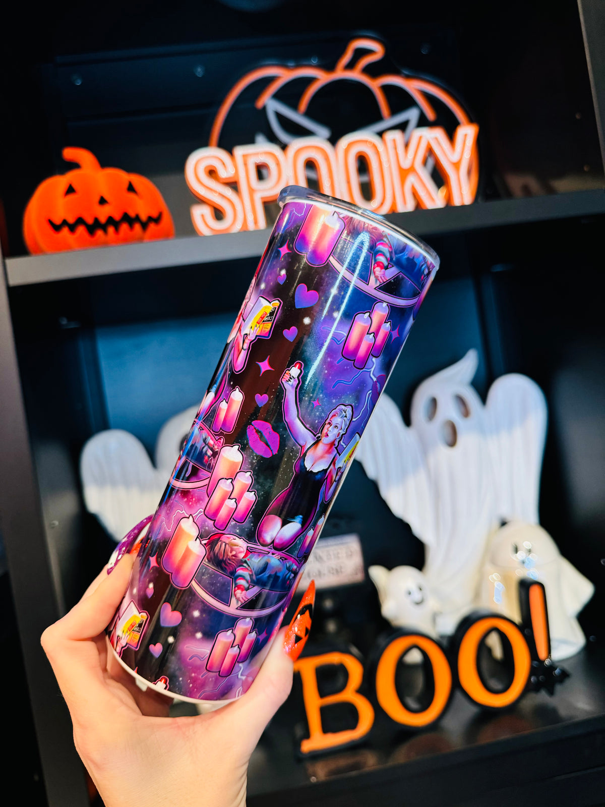 Tiffany And Chucky Skinny Tumbler