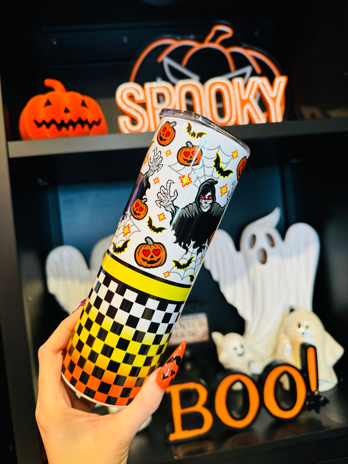 Halloween Strolls Skinny Tumbler