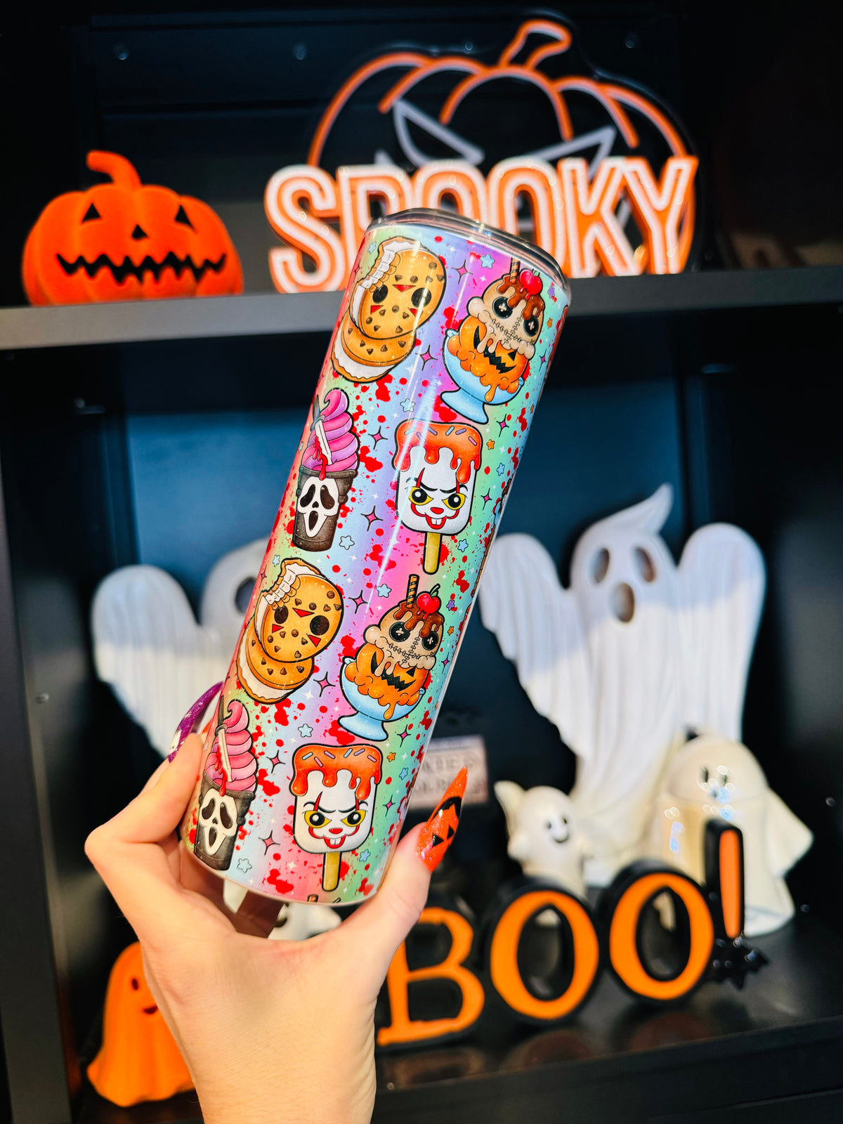 Horror Pops Skinny Tumbler