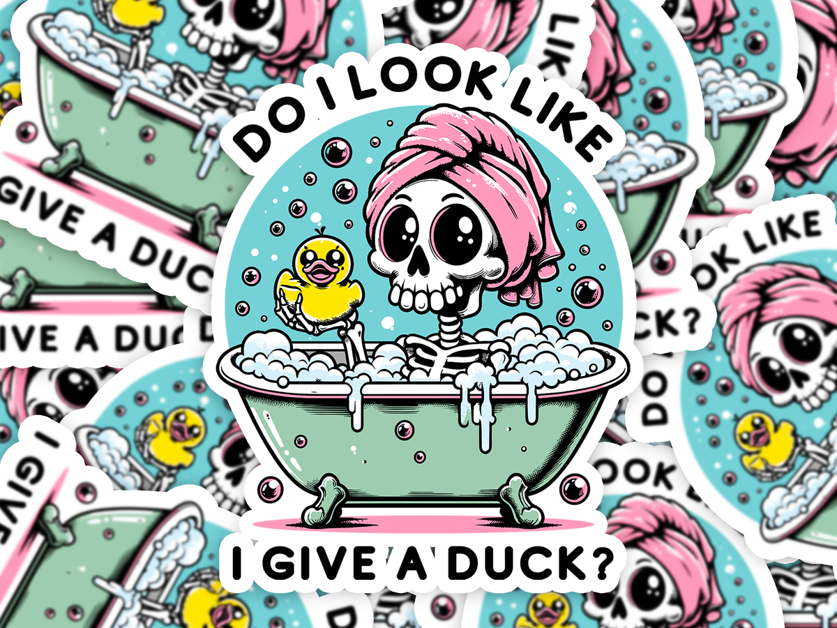 Bathtub Skelly Sticker