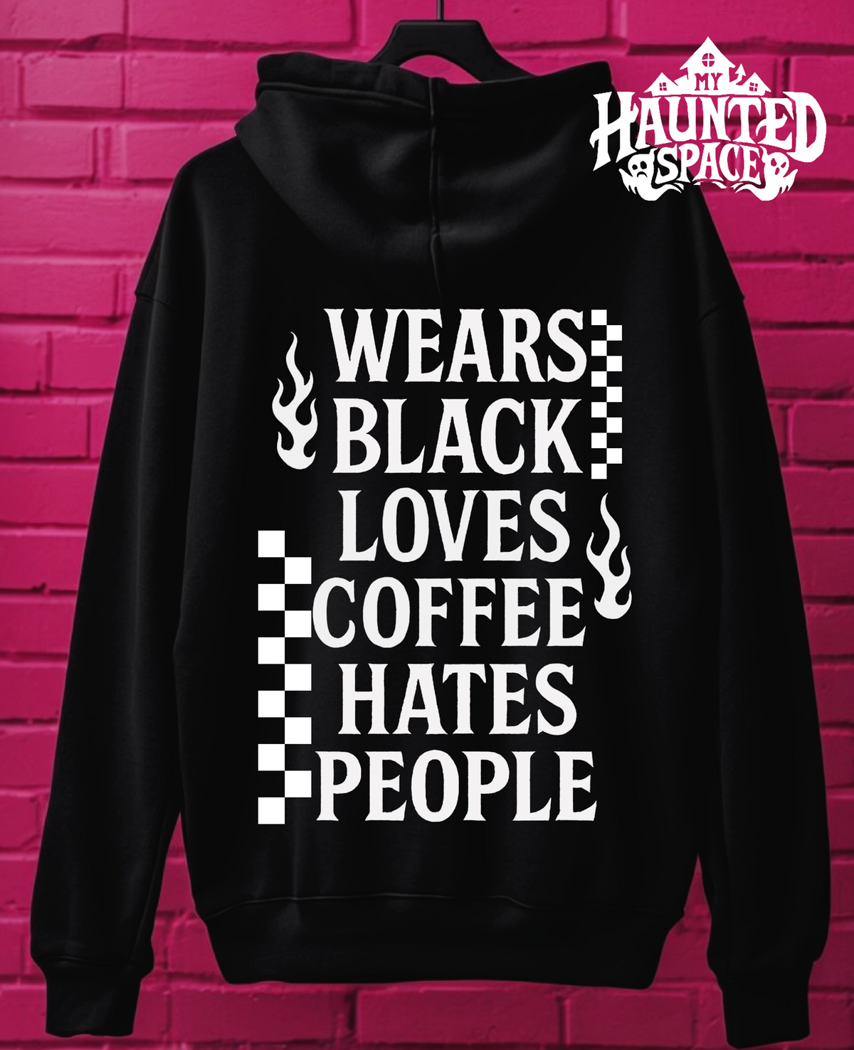 Wears Black Loves Coffee Hoodie