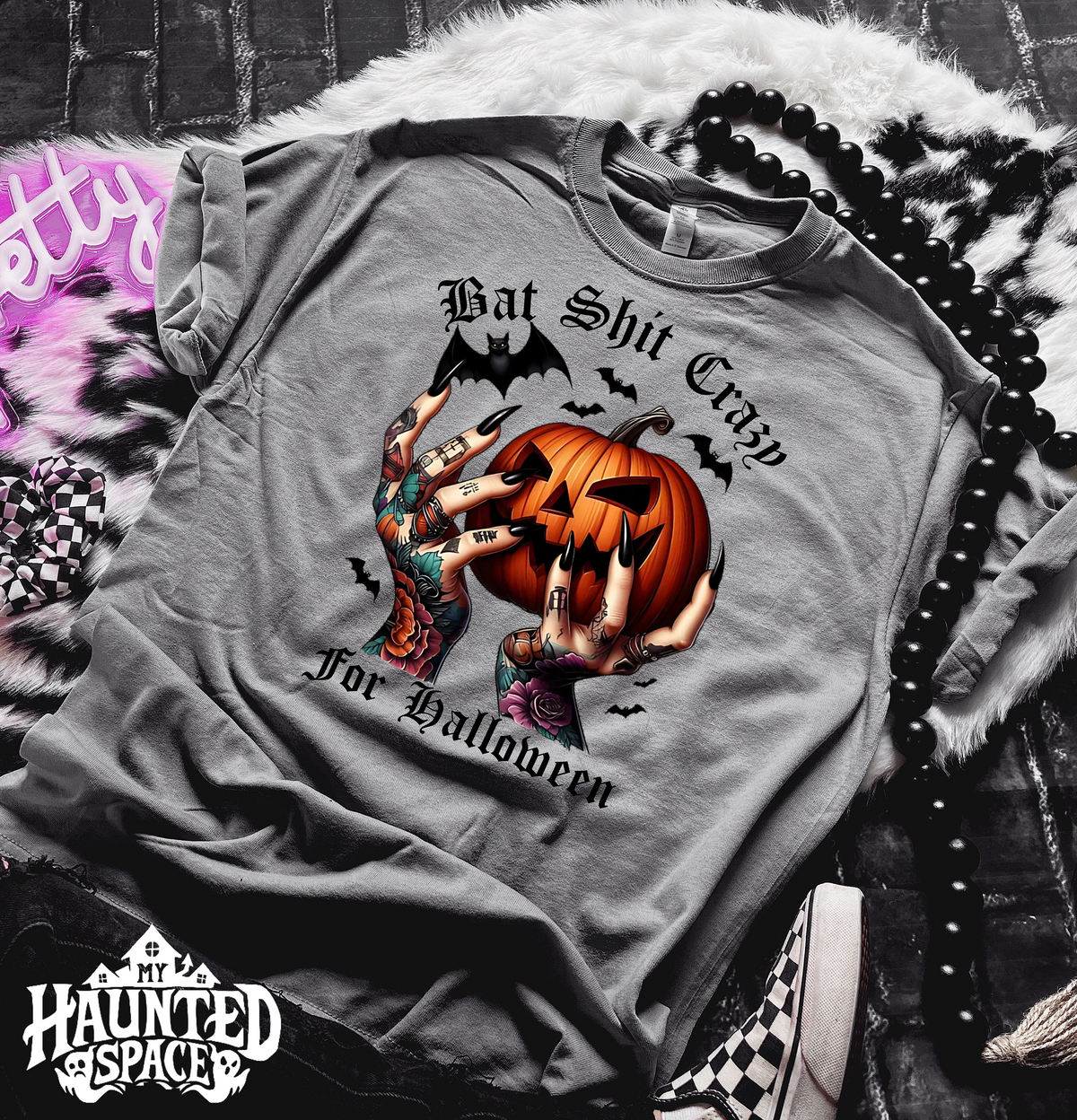 Bat Shirt Crazy For Halloween TEE