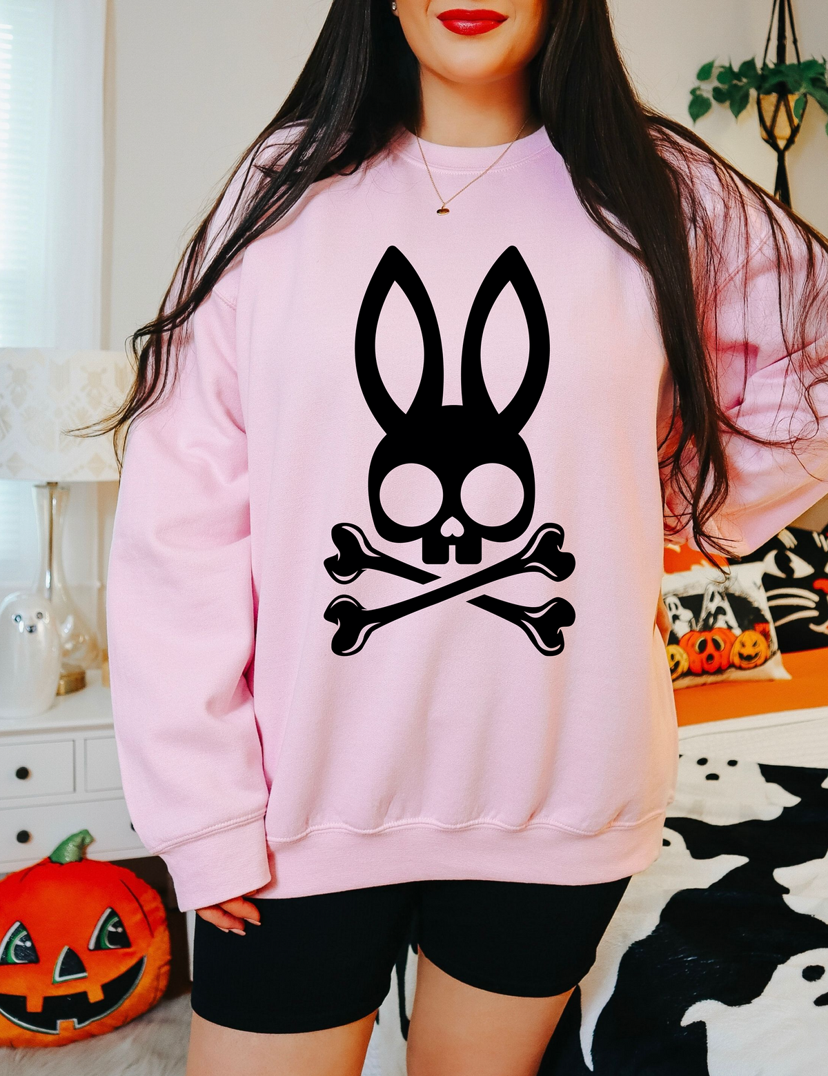 Black Bunny Skull Sweatshirt