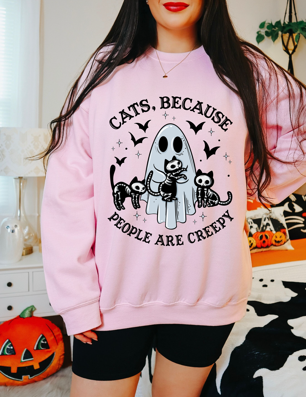 Cats, People are Creepy Sweatshirt