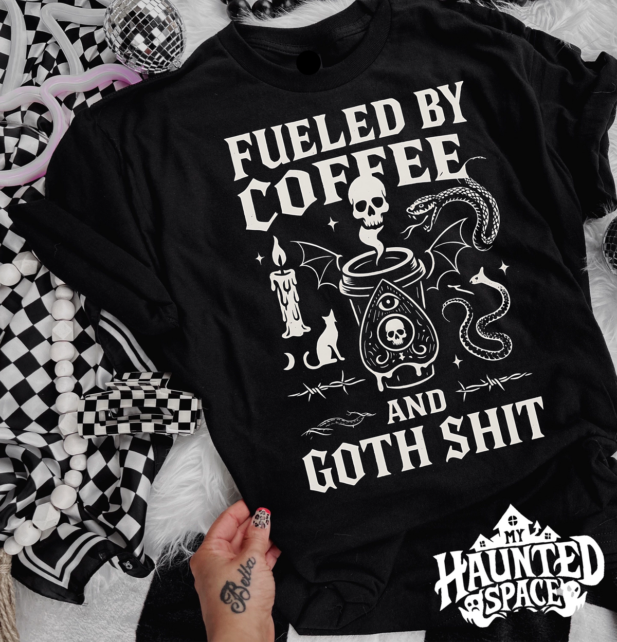 Fueled By Coffee And Goth Shit TEE