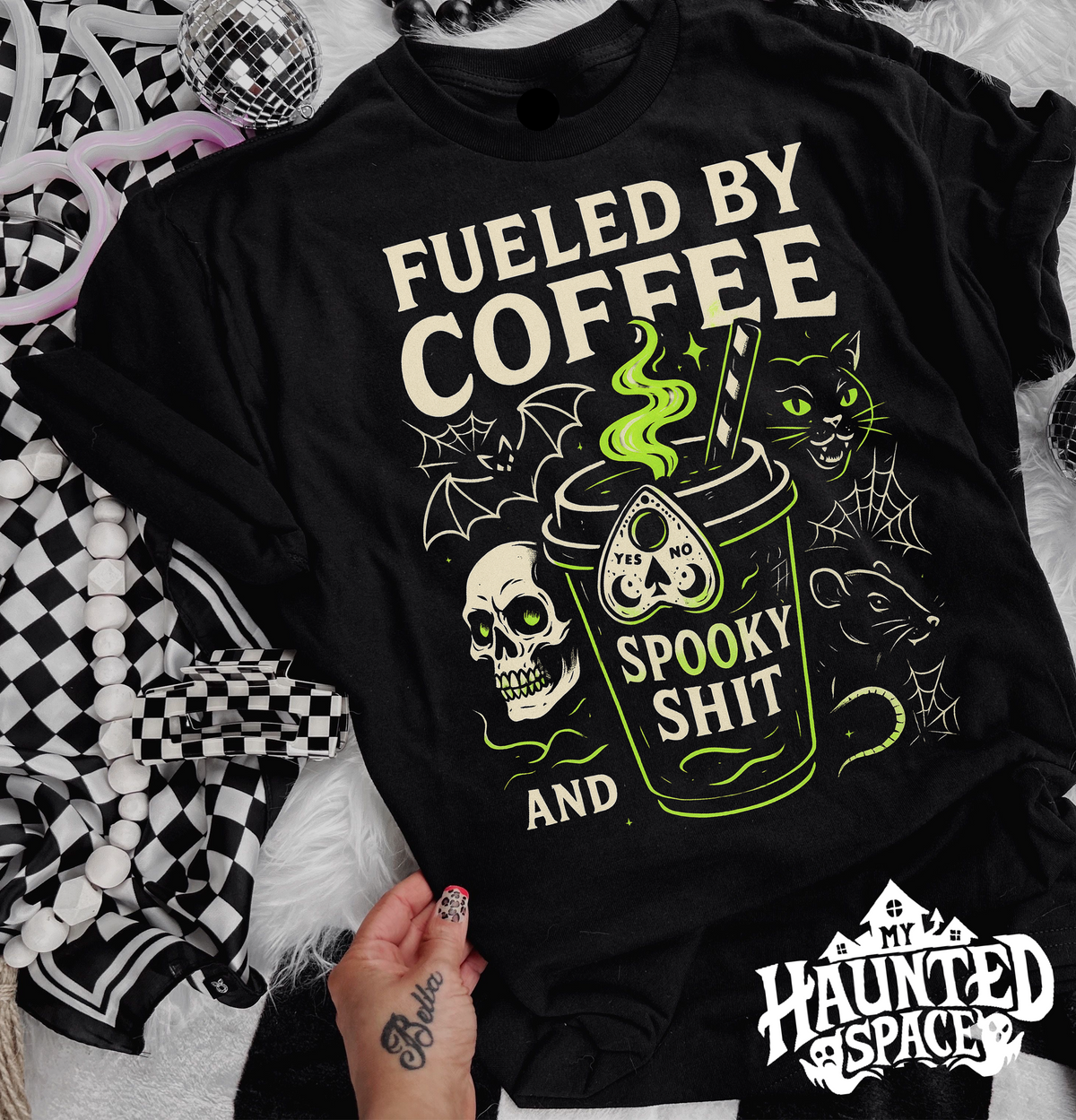 Fueled By Coffee And Spooky Shit TEE