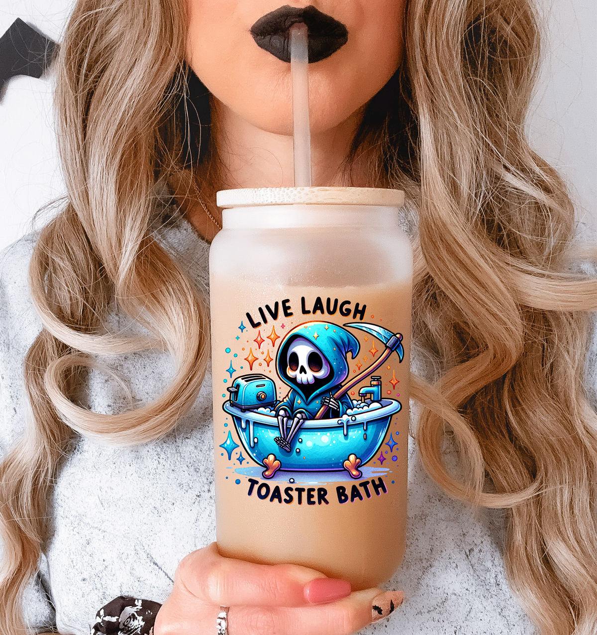 Toaster Bath Glass Tumbler