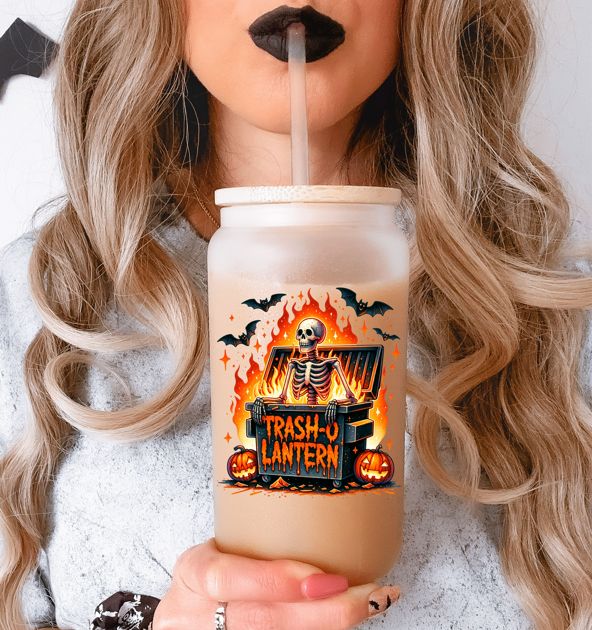 Trash O Lantern Glass Tumbler