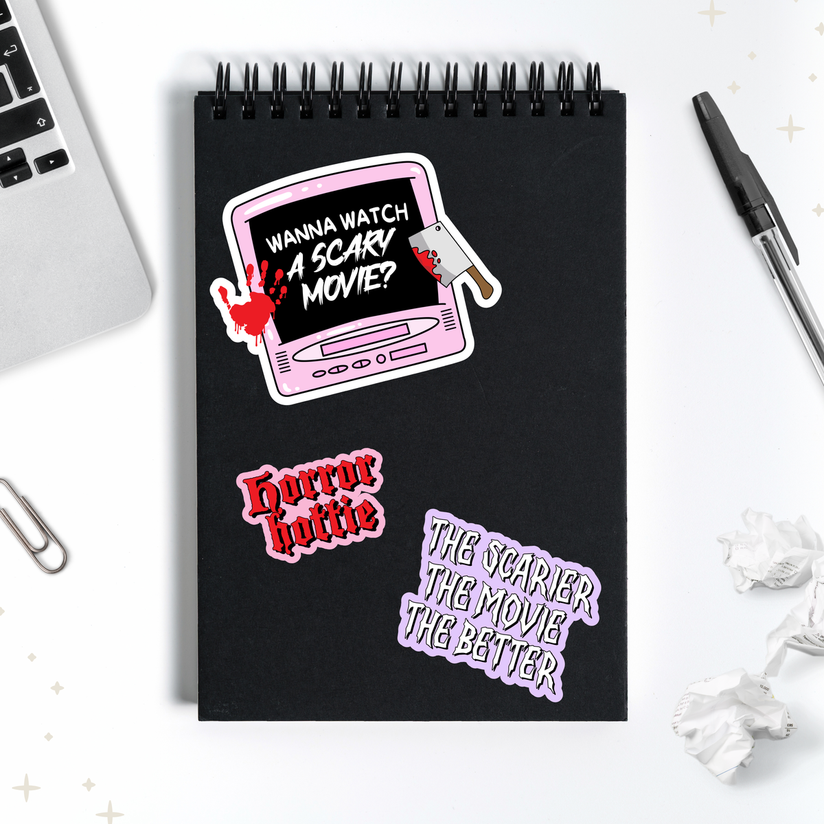Wanna Watch a Scary Movie Sticker