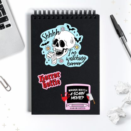 Shhh Watching Horror Sticker