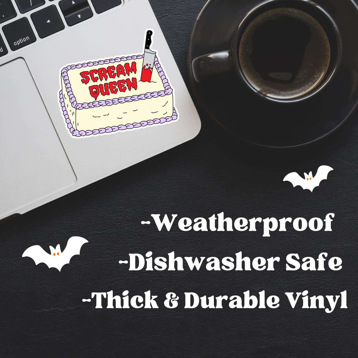 Scream Queen Cake Sticker