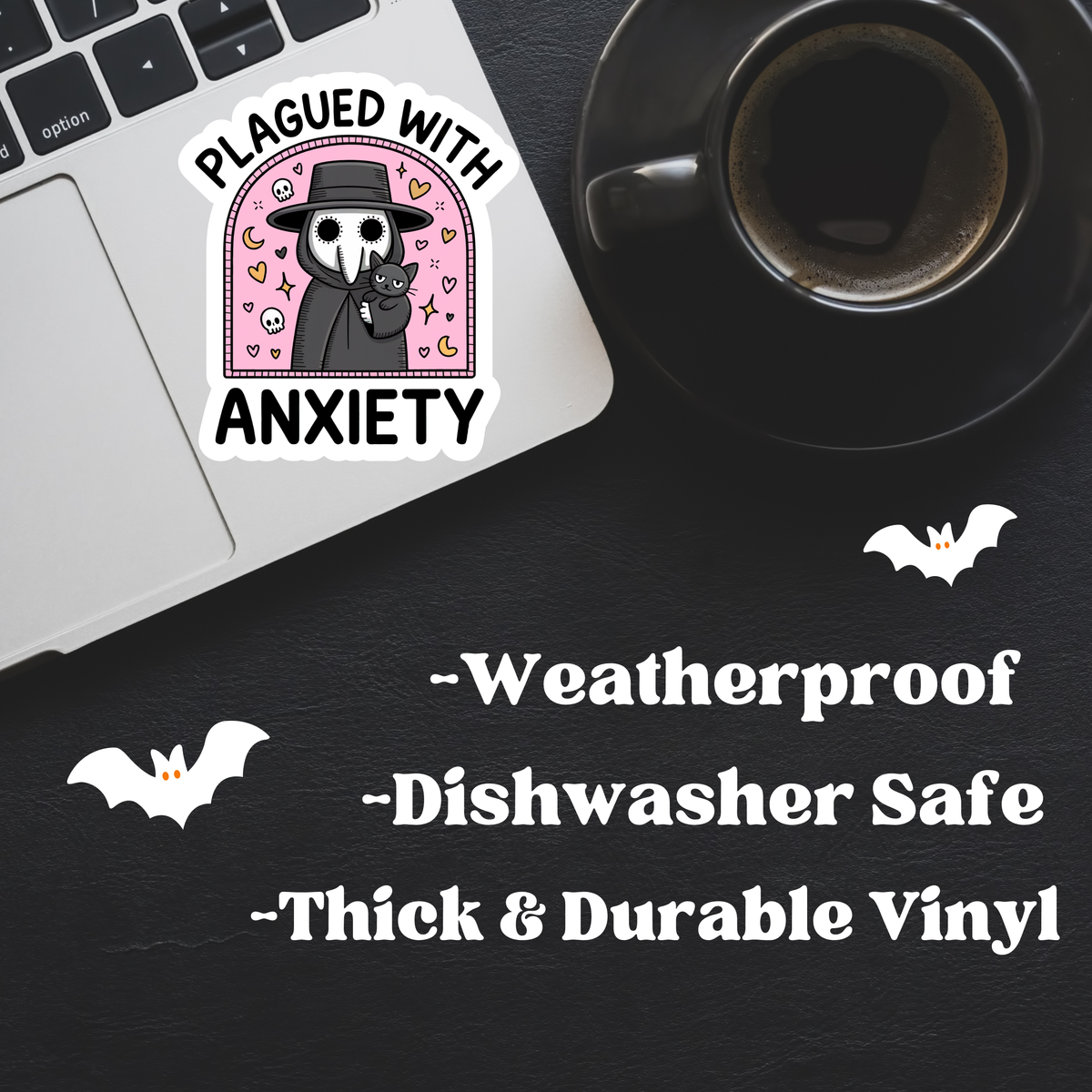 Plagued With Anxiety Sticker