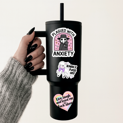Plagued With Anxiety Sticker