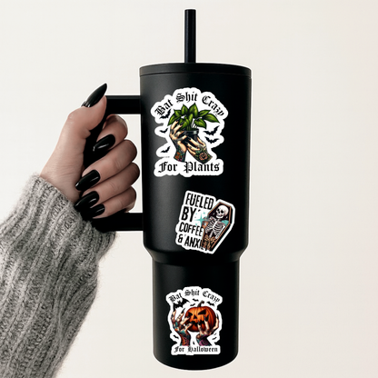 Bat Shit Crazy For Plants Sticker