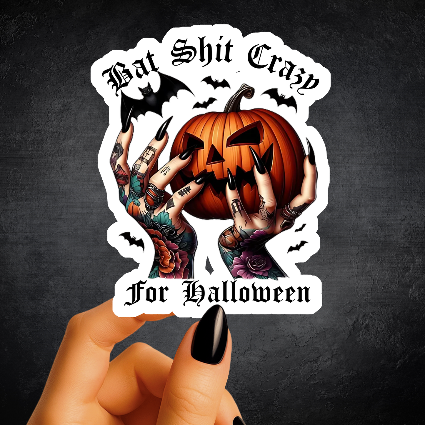 Bat Shit Crazy For Halloween Sticker