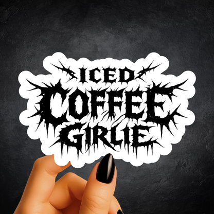 Iced Coffee Girlie Sticker