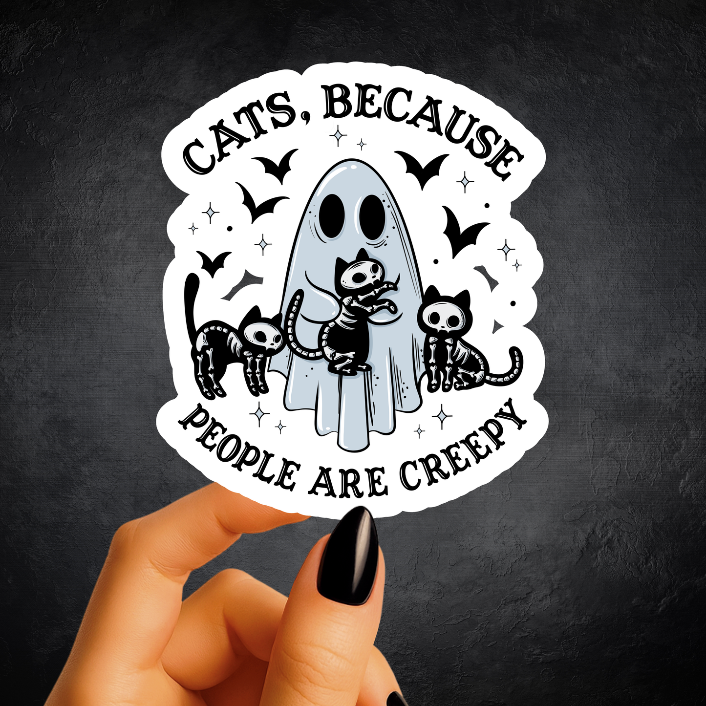 Cats people are crazy Sticker