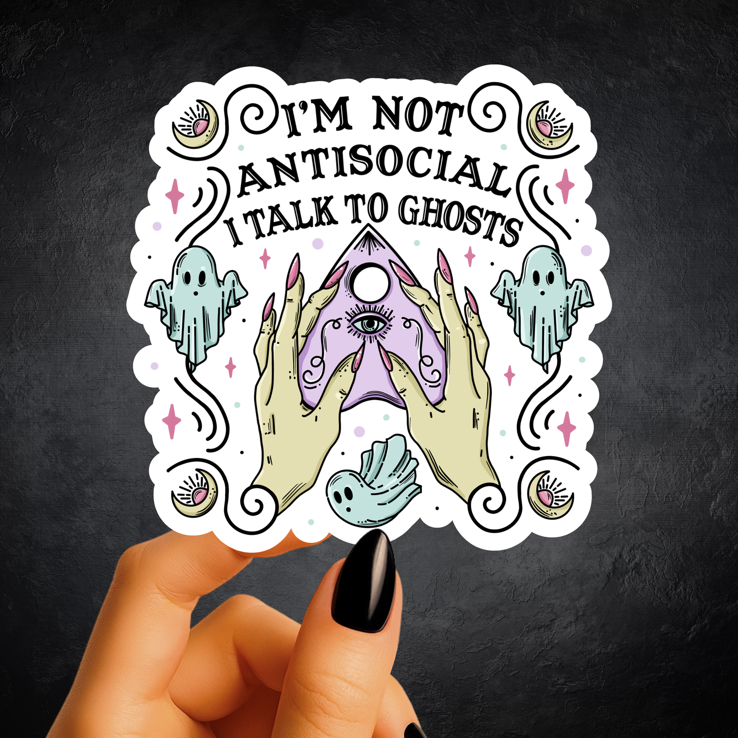 Antisocial Talk To Ghost Sticker