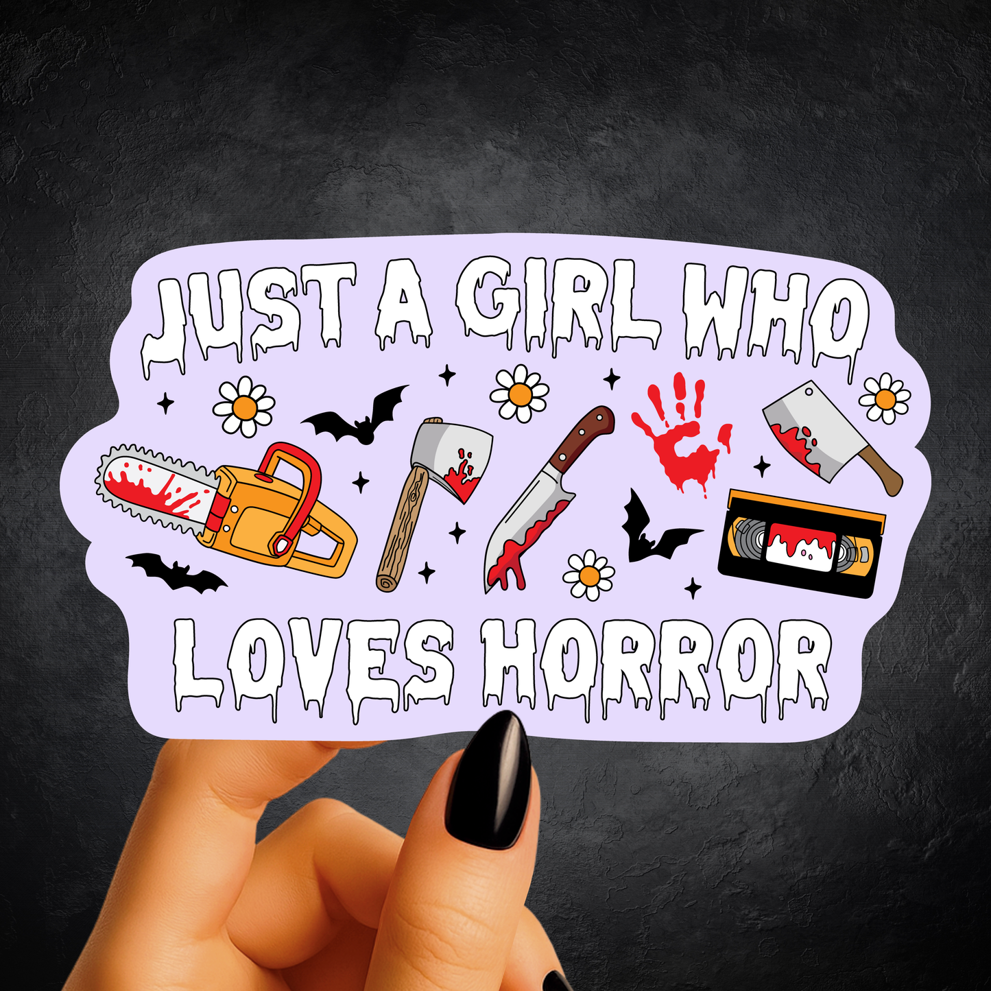 Girl Who Loves Horror Sticker