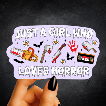 Girl Who Loves Horror Sticker
