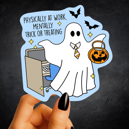 Office Trick Or Treating Sticker