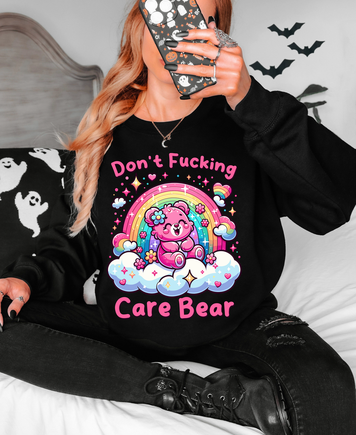 Don't Fucking Care Bear Sweatshirt