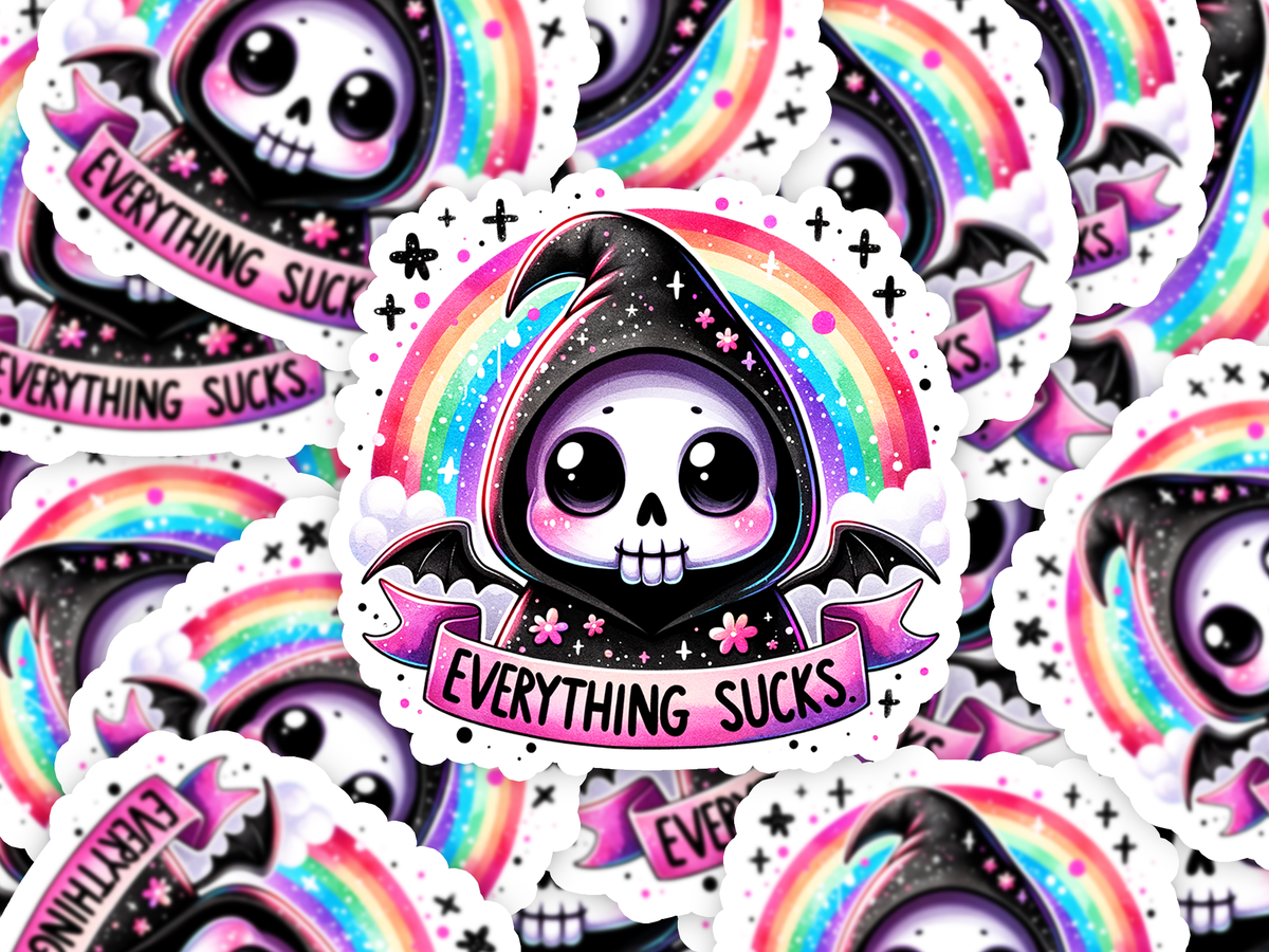 Everything Sucks Reaper Sticker