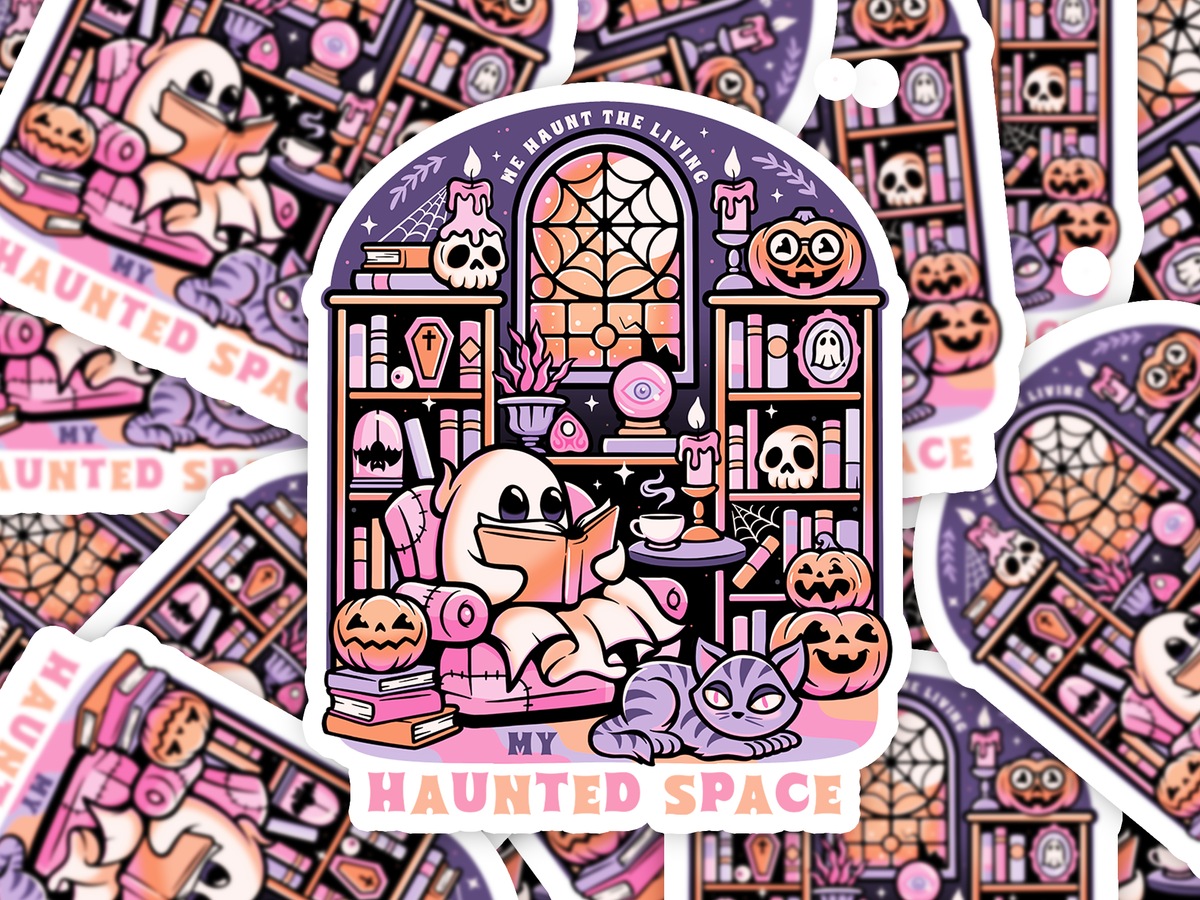 Ghost Library Sticker