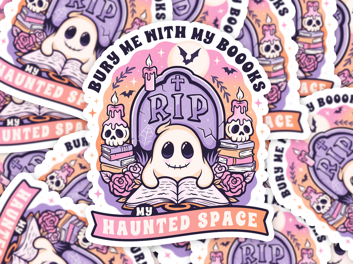 Ghost Tombstone Sticker