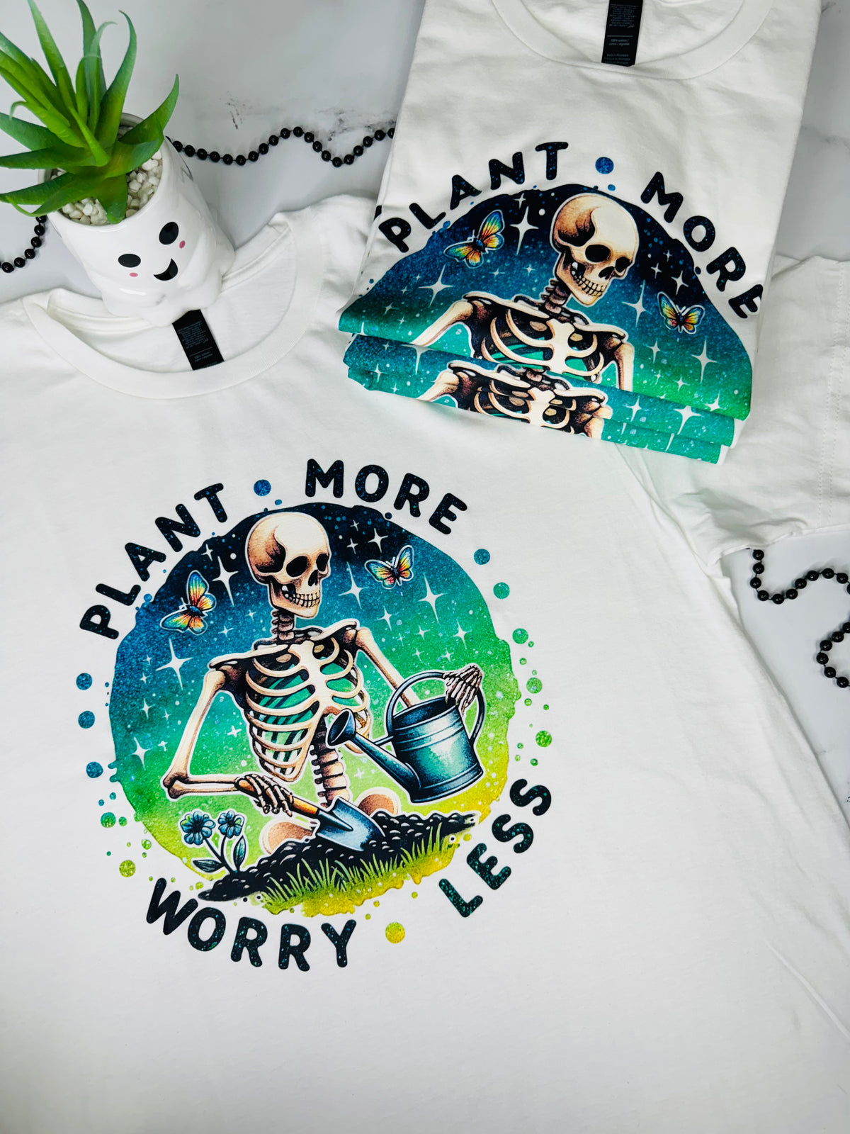 Plant More Worry Less Tshirt