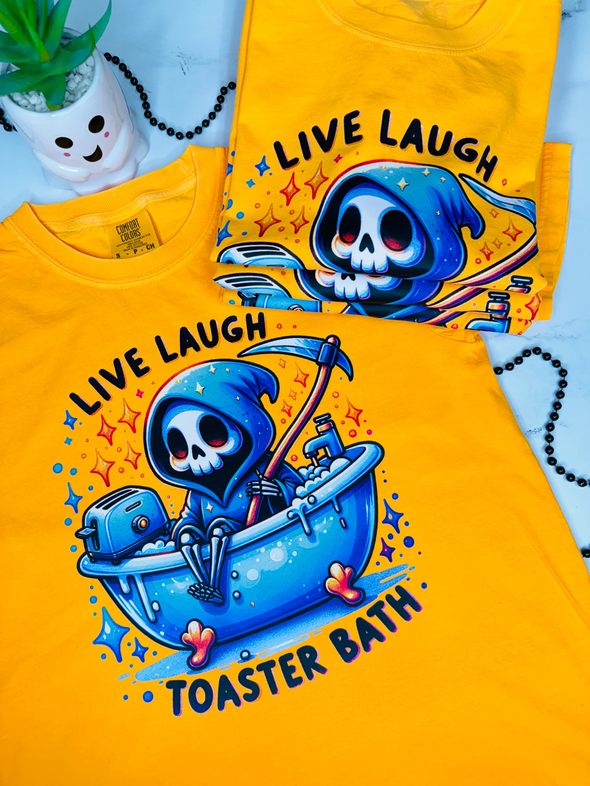 Live Laugh Toaster Bath Tshirt