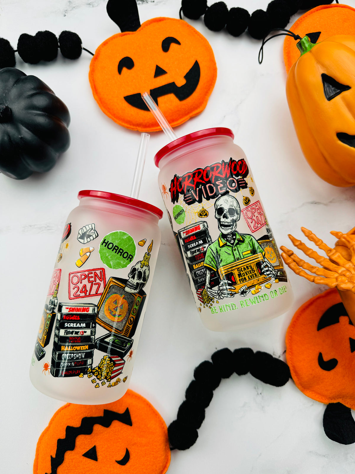 Horrorwood Video Glass Cup