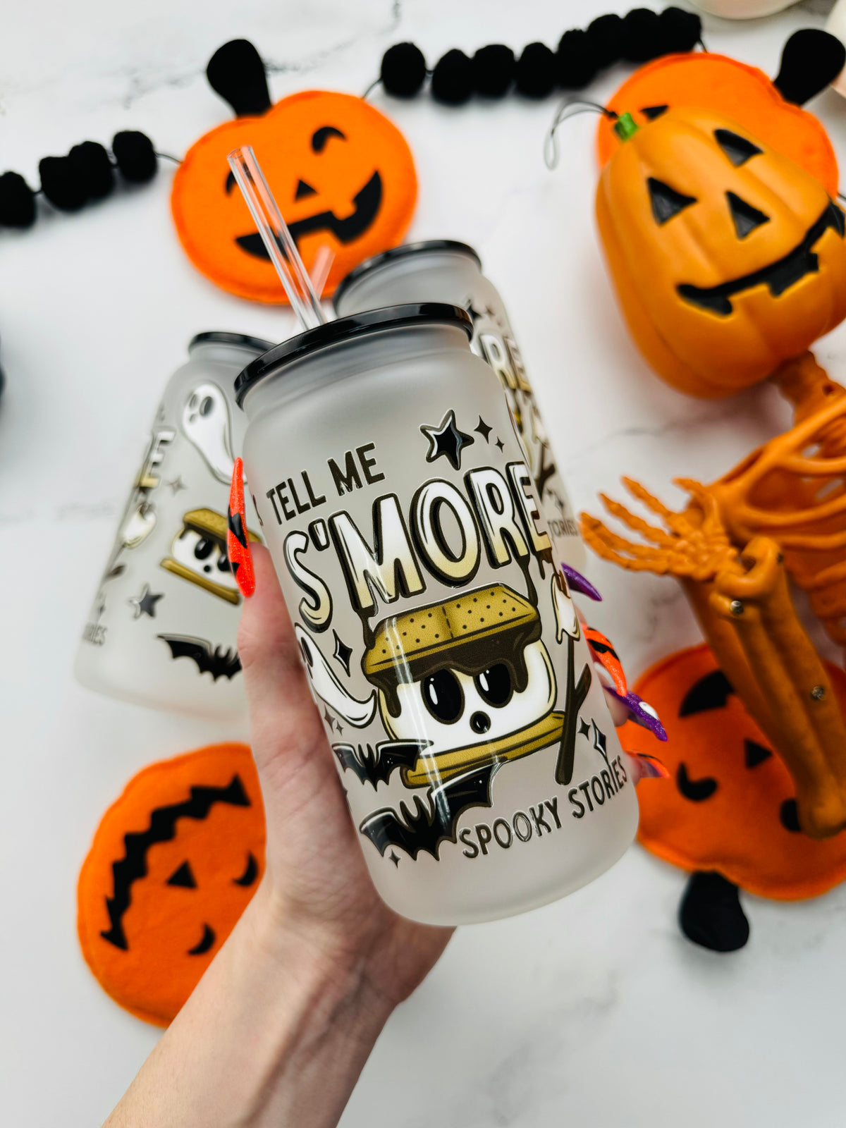 Smore Spooky Stories Glass Cup