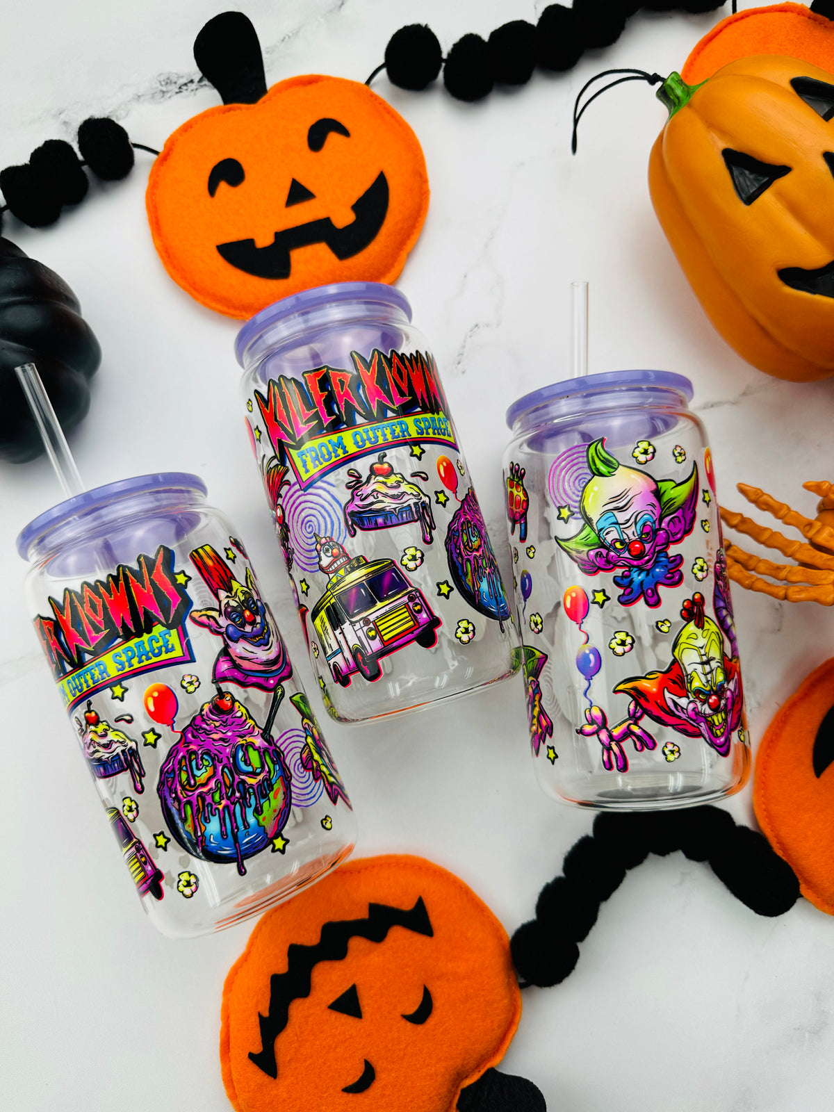 Killer Klowns Glass Cup