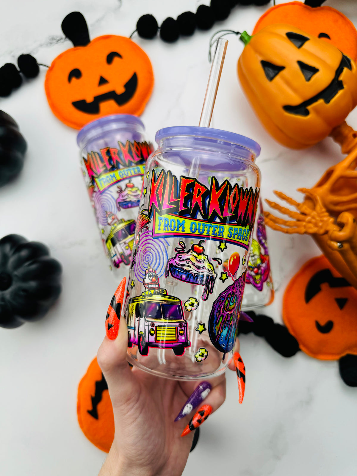 Killer Klowns Glass Cup