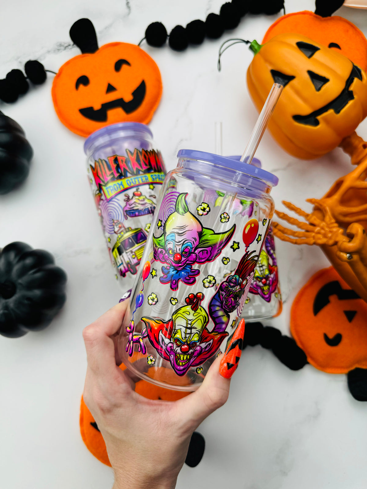 Killer Klowns Glass Cup