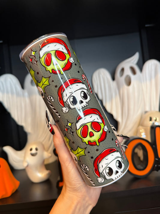 Evil Apple Xmas Skinny Tumbler