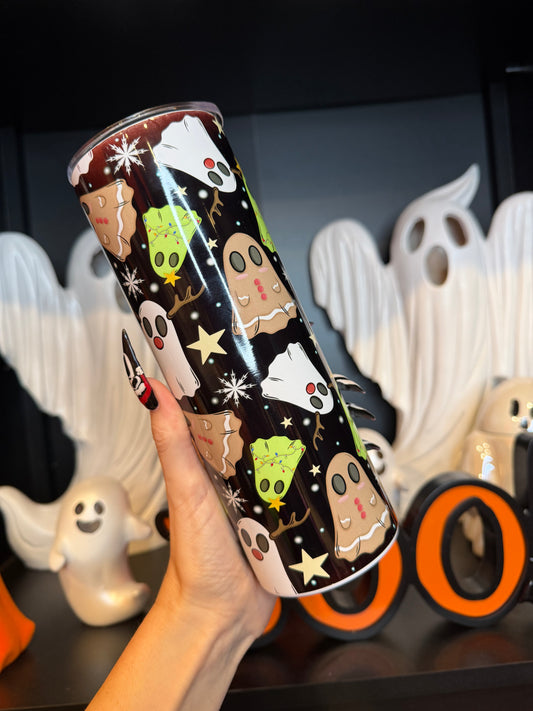Reindeer Ghosts Skinny Tumbler